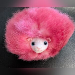 🆕 Harry Potter Pygmy Puff Pink Fluffy Stuffed Plush Toy - Makes Sounds - Works!